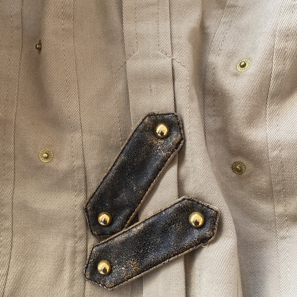 Authentic Roberto Cavalli Jacket Tan size 0-4  XS - Picture 5 of 15